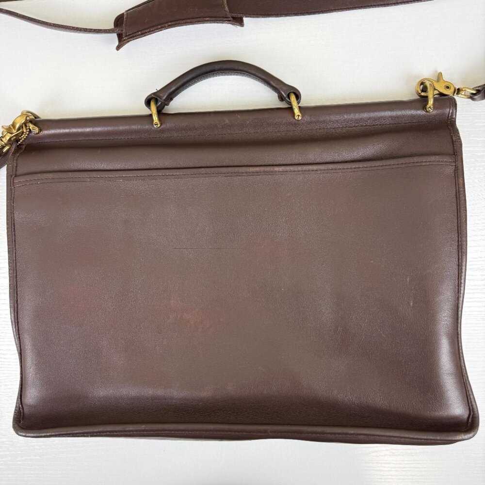 Vintage Coach Beekman Brown Leather Briefcase Laptop Bag Style 5266 - Picture 2 of 16